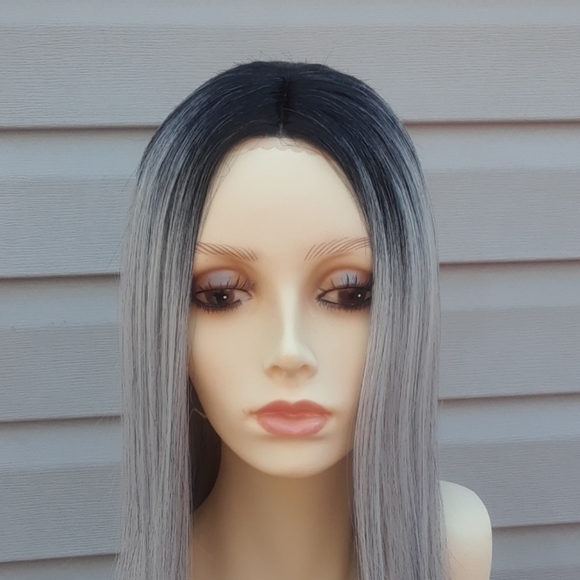 Lace front, partial Monofilament-Wig-SILVER-MIST - Picture 6 of 12